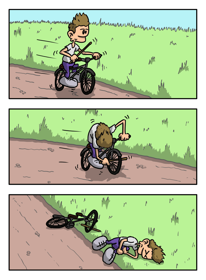 Chute à vélo